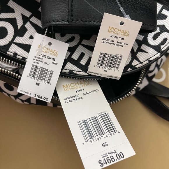 Michael Kors Large backpack Black and White XL Michael Kors Large backpack Black and White XL main image 4